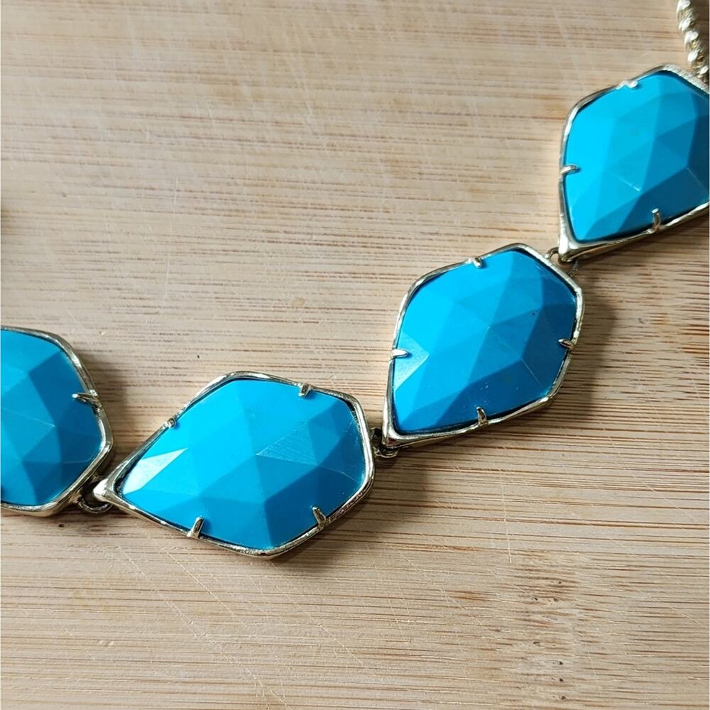 Kendra Scott Corley Conely connely? Necklace‎ gold and turquoise? - Picture 11 of 13